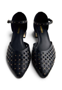 Gioseppo Women's Onsted Studded Flats in black - women's flats - alternate view