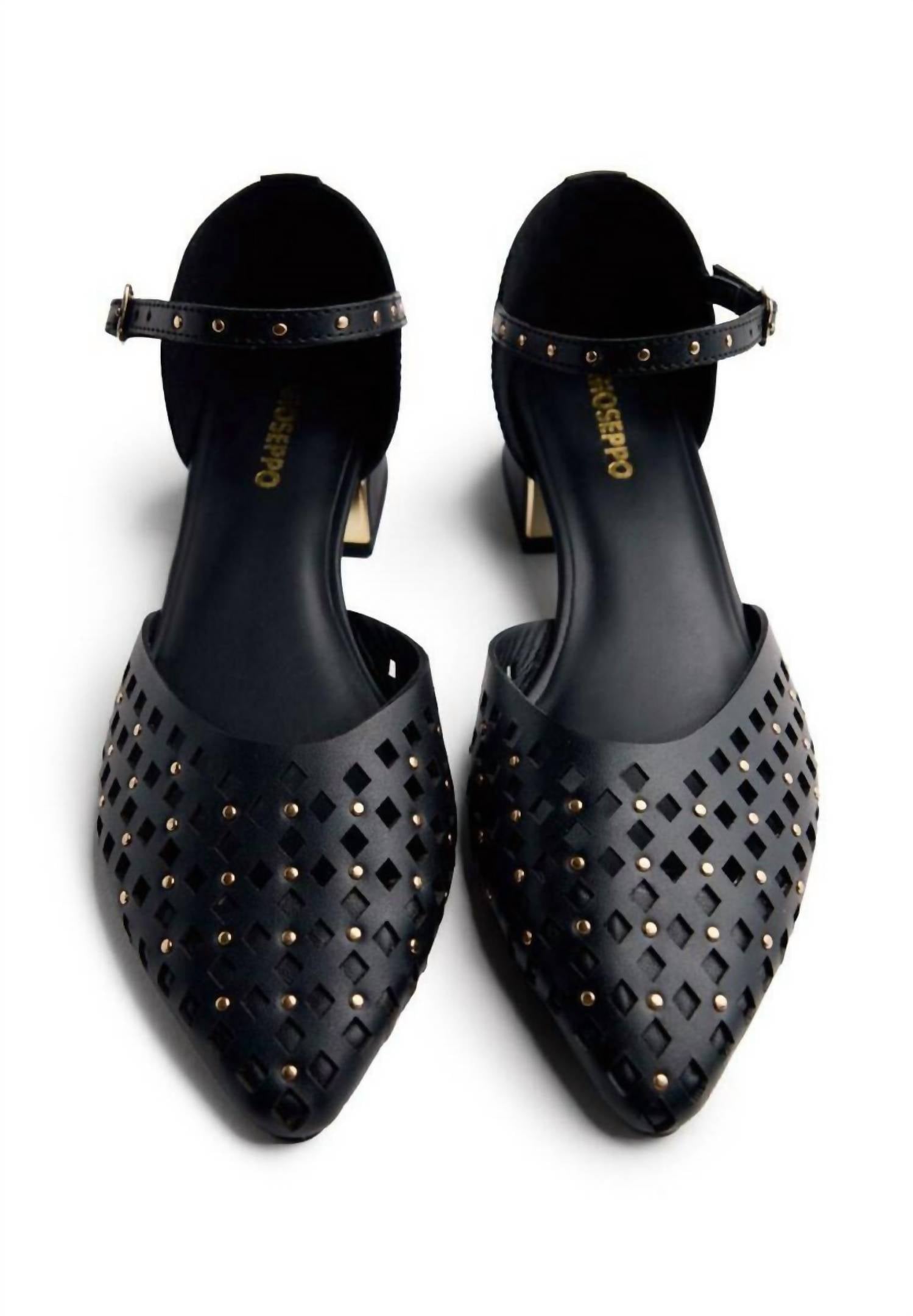 Gioseppo Women's Onsted Studded Flats in black - women's flats - alternate view