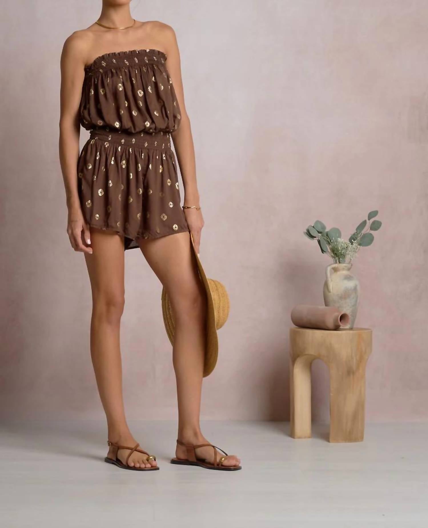 Elan - Smocked Waist Romper