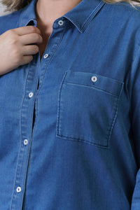 Lysse - Drew Stretch Chambray Shirt - Plus