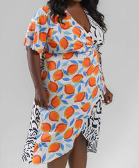 Donna Morgan - Pandora V-neck Midi Dress - Plus