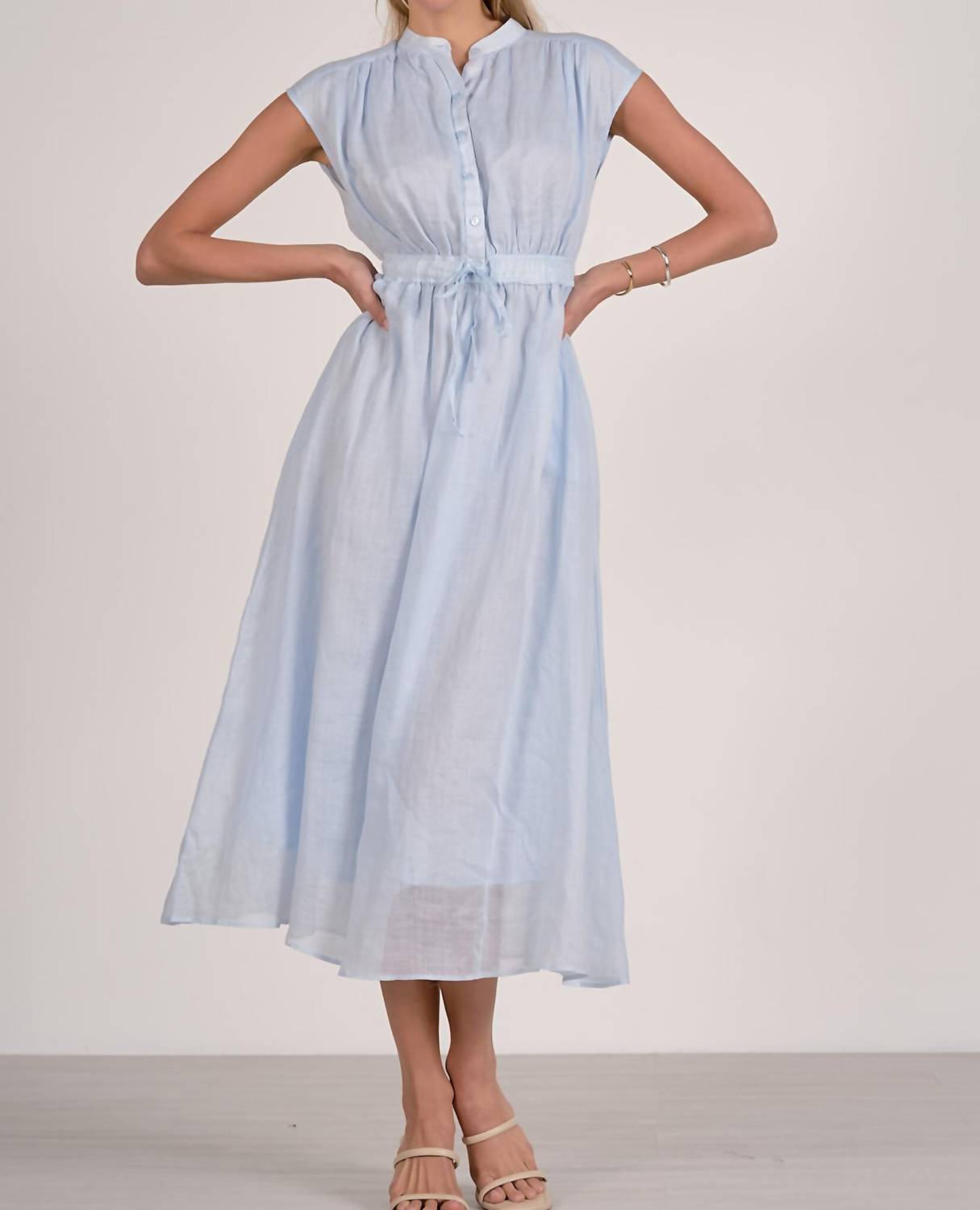 Elan - Tie Waist Midi Dress