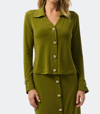 Joseph Ribkoff - Moss Crepe Fitted Top