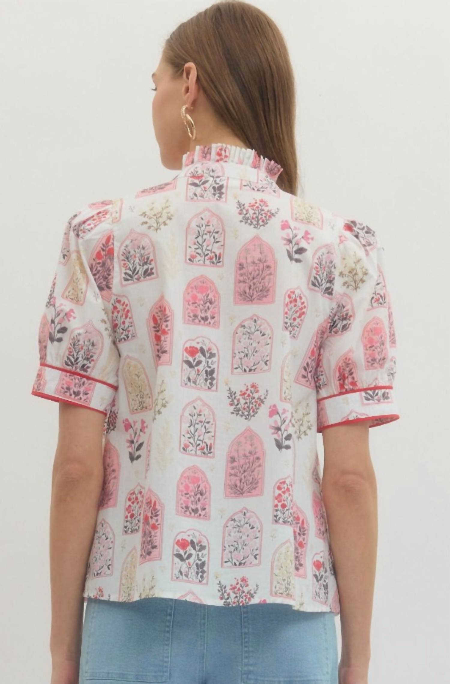 Entro - Short Puff Sleeve Top