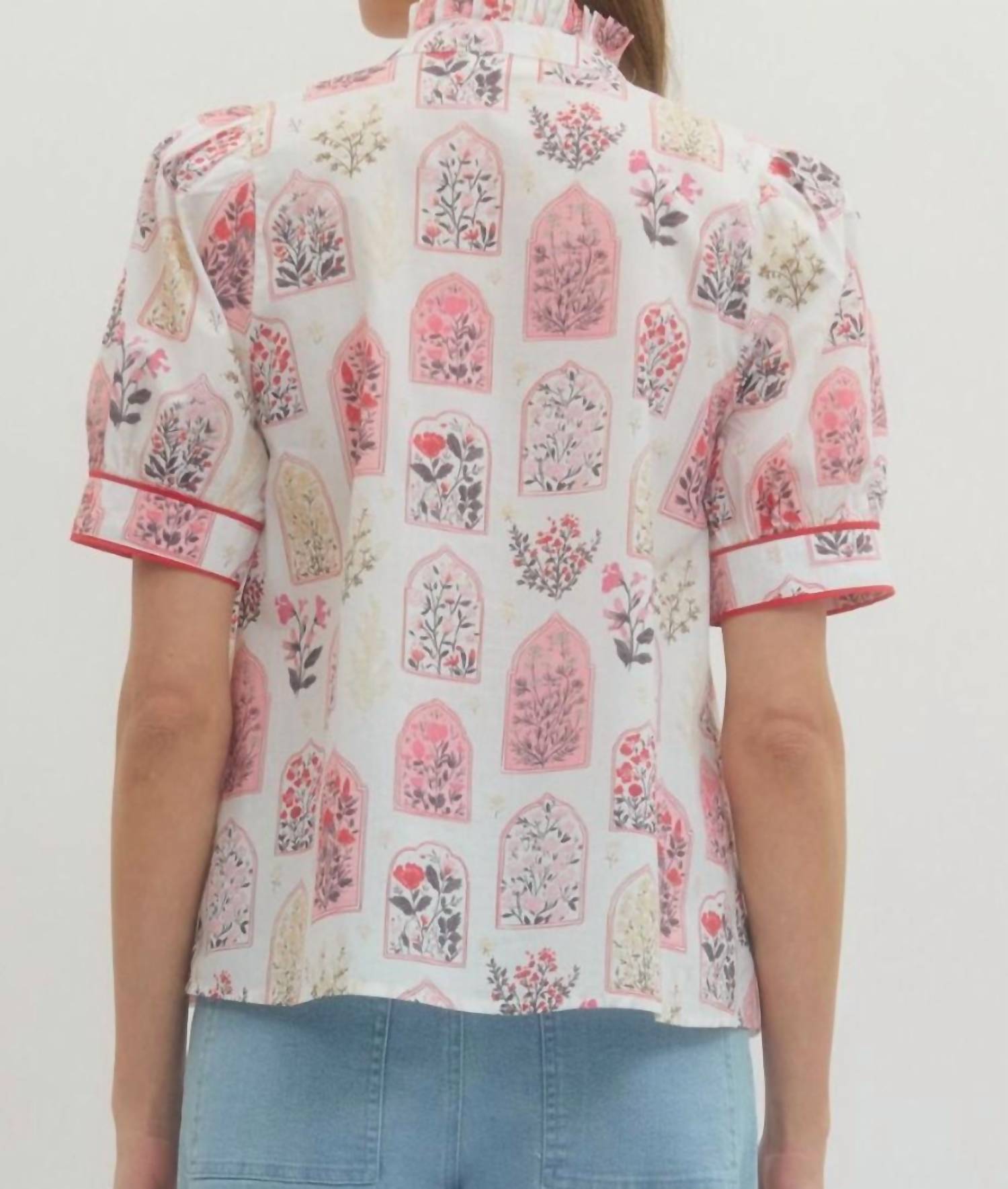 Entro - Short Puff Sleeve Top
