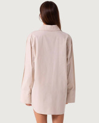 beige botany Naomi Shirt Dress in ecru - women's dress - alternate view