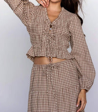 Storia - Ginni Gingham Smocked Top