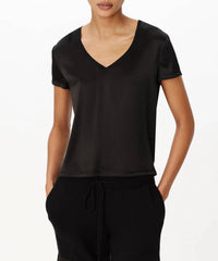 Atm - Stretch Charmeuse V-neck Tee