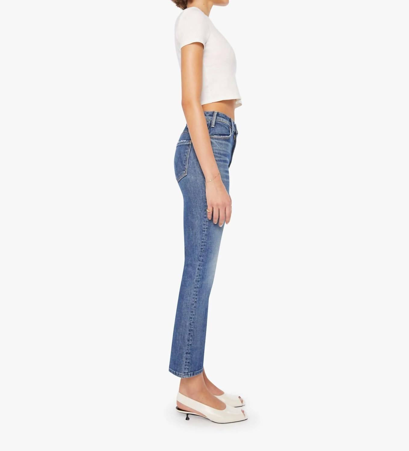 Mother Hustler Ankle Jeans in bending the rules 1 - women's jeans - detail view