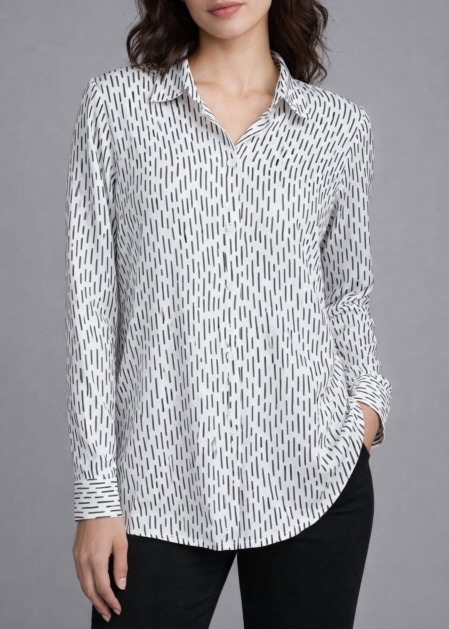 Apny - Collar Button Up Top