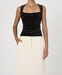 French Connection - Stretch Velvet Corset Top