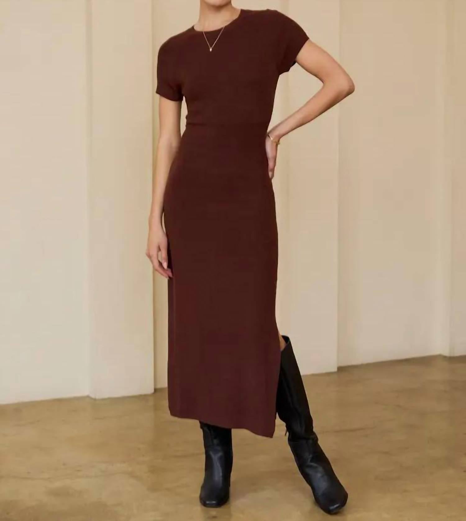 Le Lis - Blakely Back Tie Sweater Midi Dress