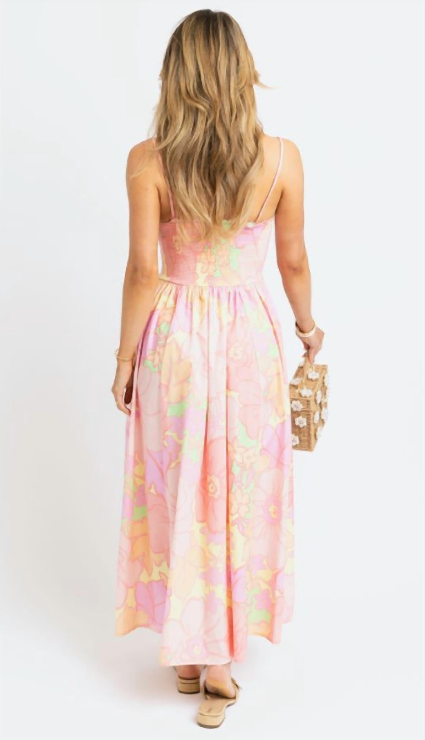 Karlie - Penelope Pastel Smock Tank Maxi Dress