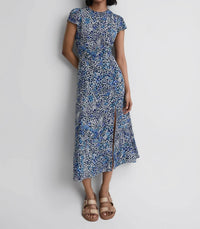 Reiss - Livia Printed Cut Out Back Midi Dress