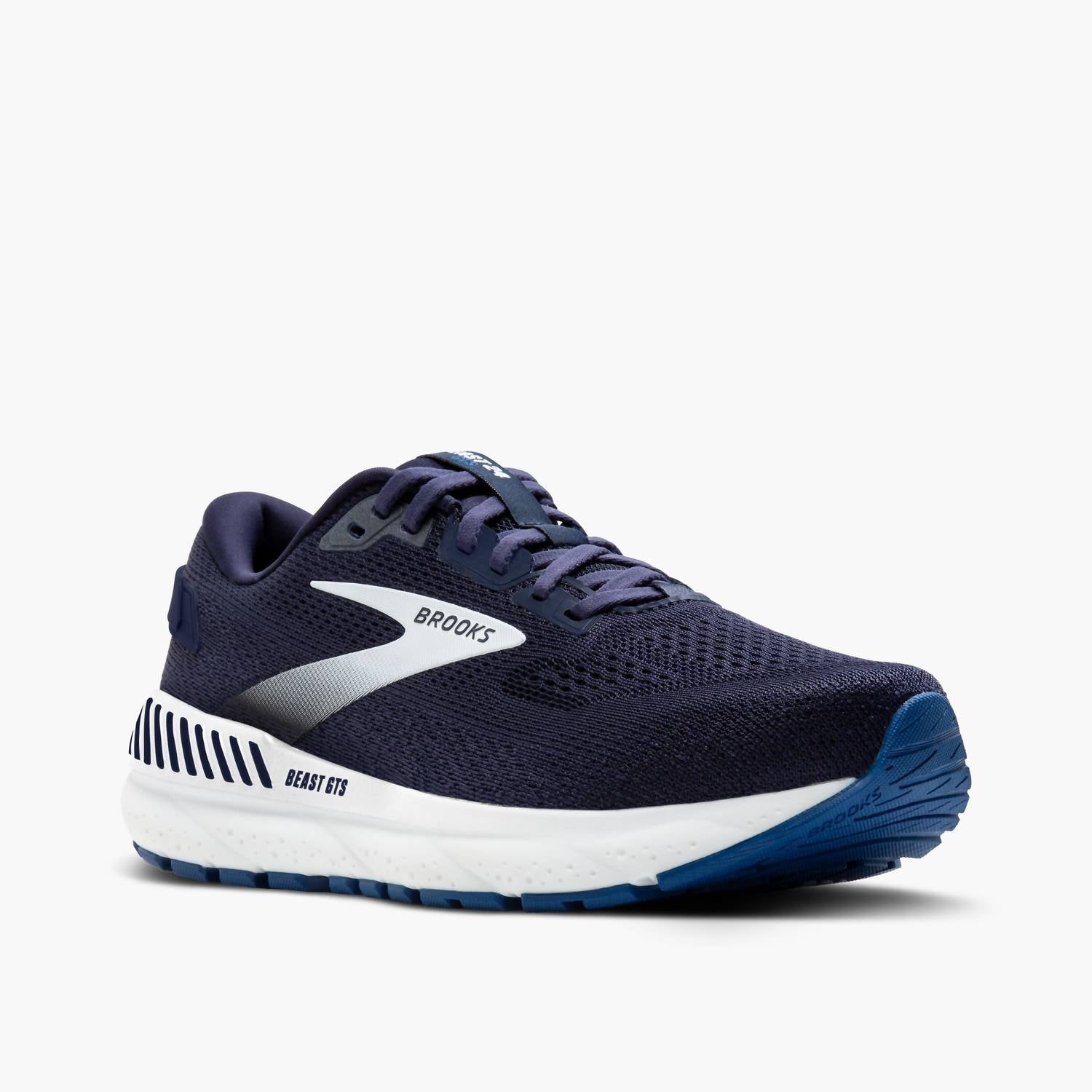 BROOKS Men's Beast Gts 24 Shoes in peacoat true navy white - men's shoe - detail view