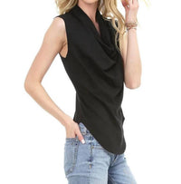Bobi - Sleeveless Cowl Top