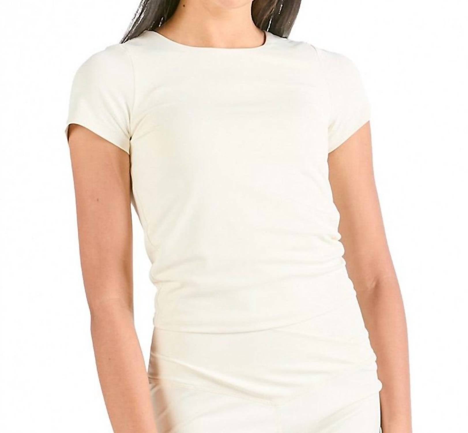 Simply Southern Double Layer Tee in pearl - women's t-shirt