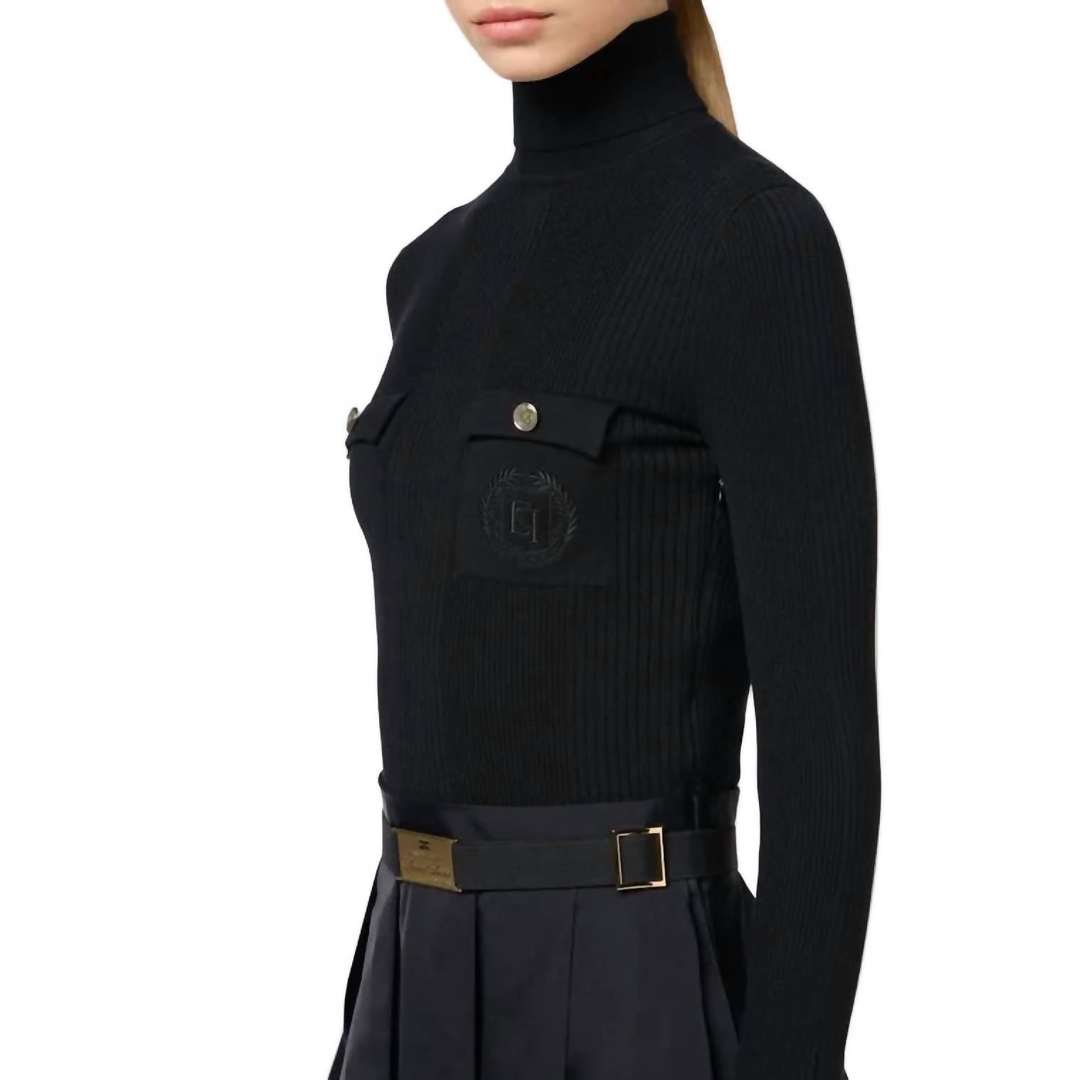 Elisabetta Franchi - Logo Embroidered Dress