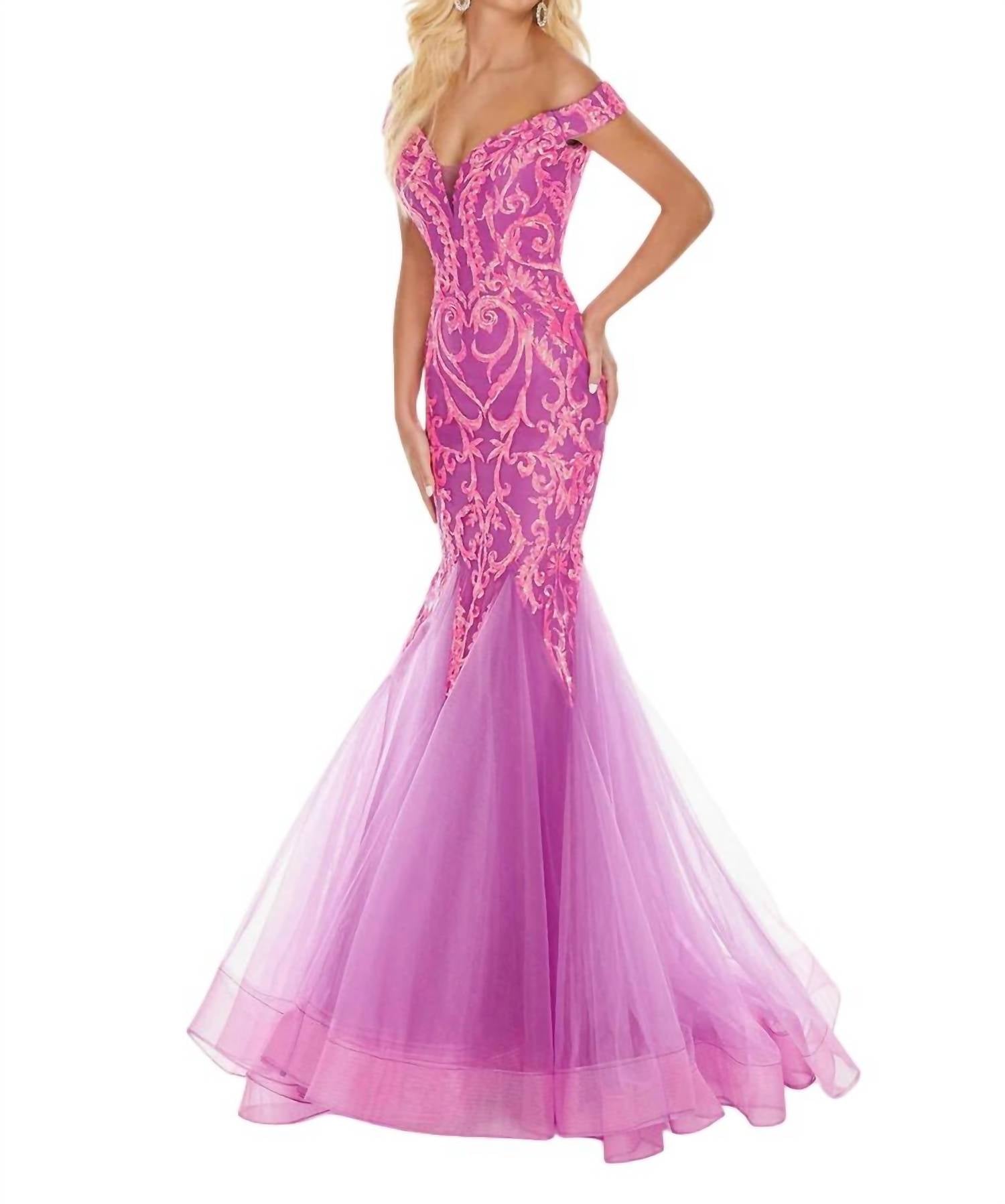 Rachel Allan - Mermaid Sequin Gown
