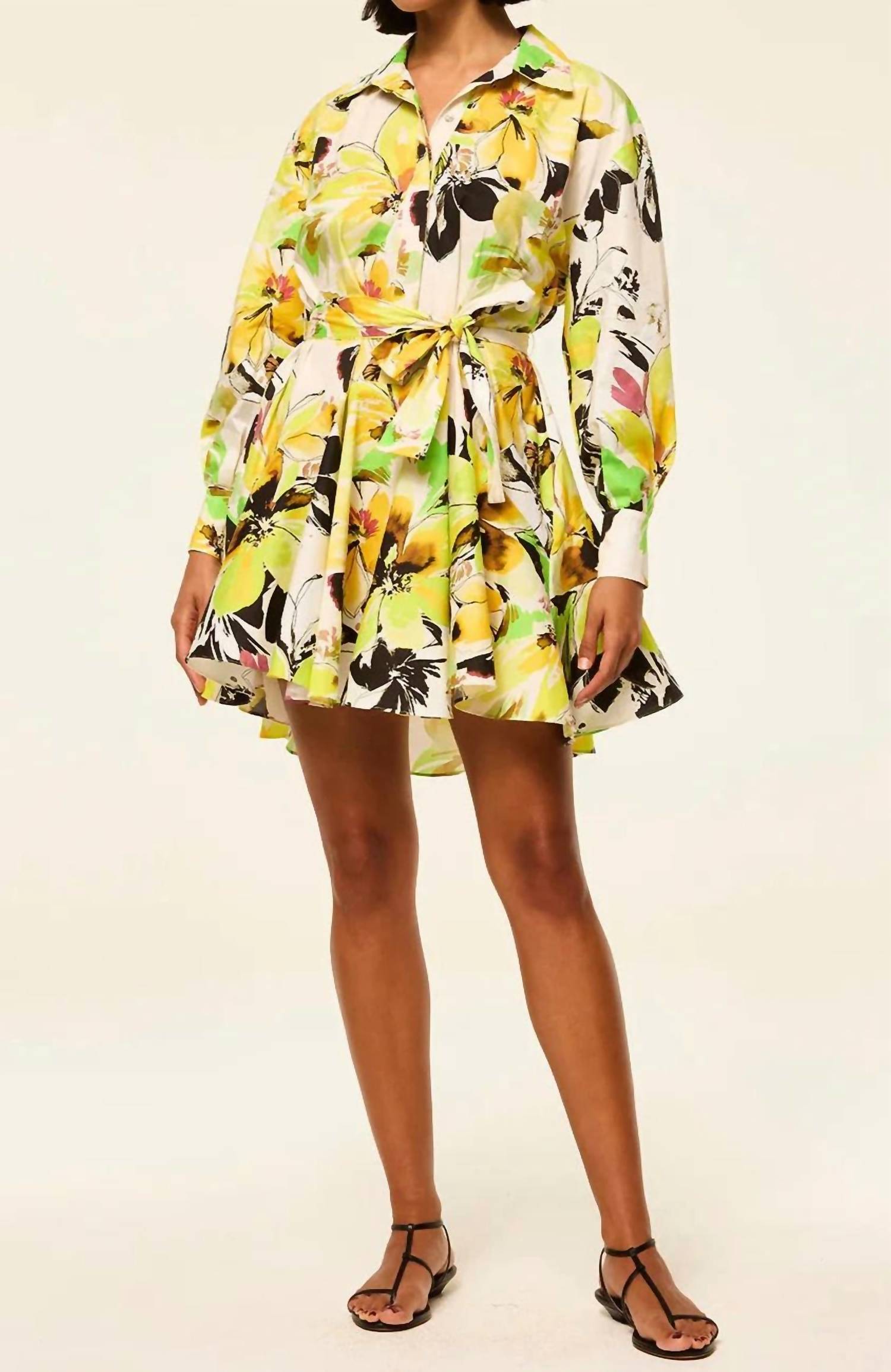 Misa Los Angeles - Alora Long Sleeve Mini Shirt Dress
