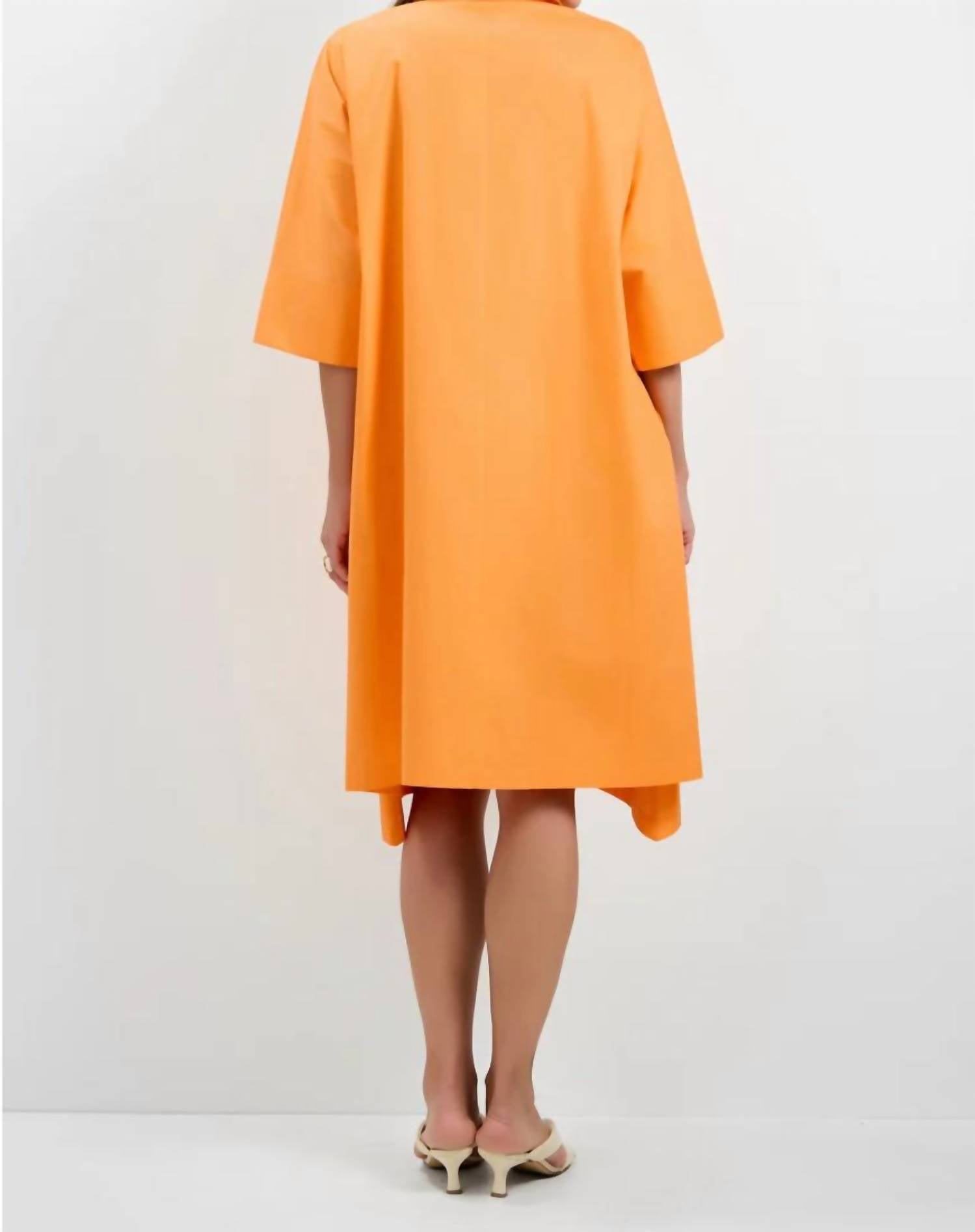 Trina Turk Seveso Shirt Dress in aulenti orange - women's dress - detail view