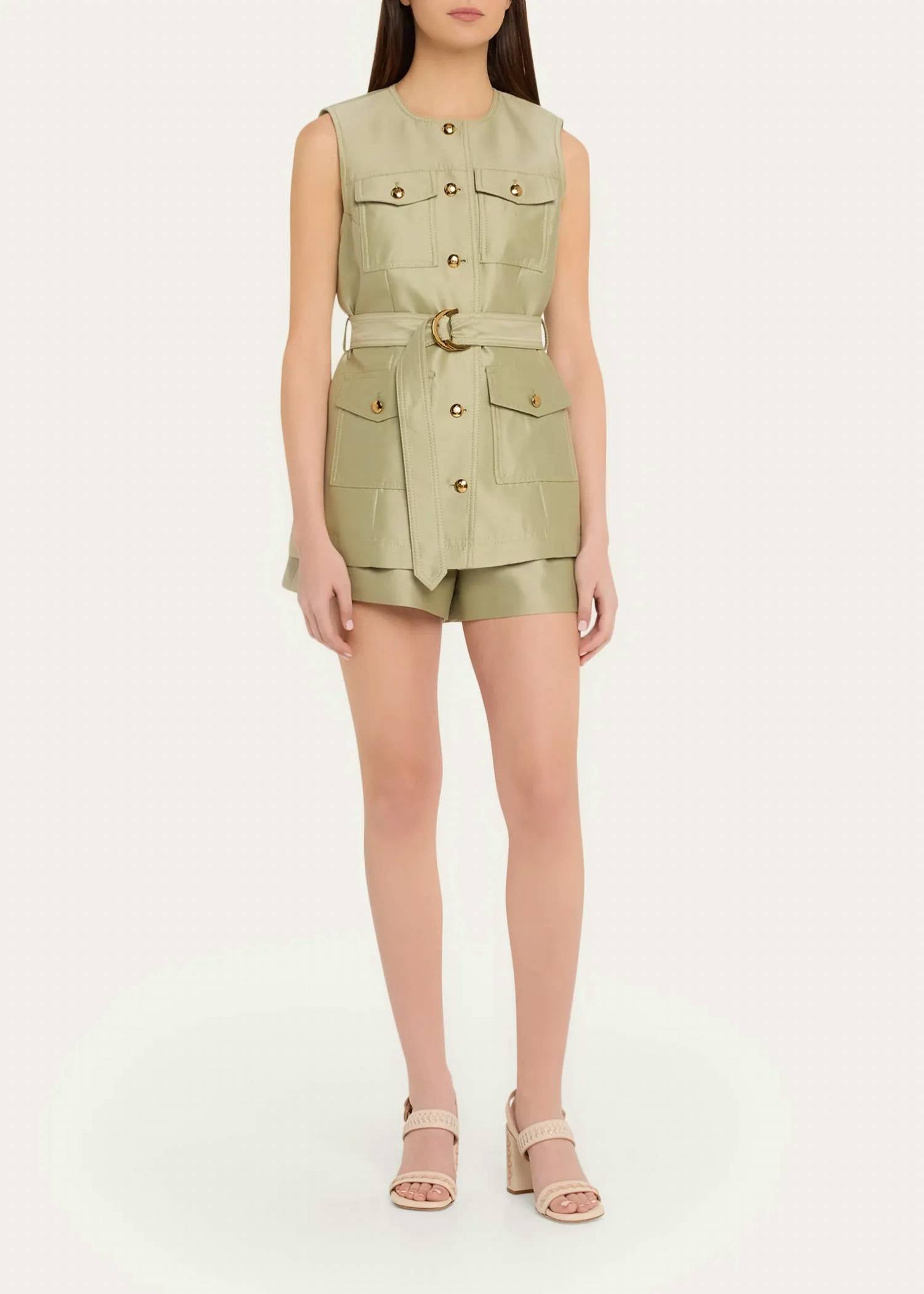 Zimmermann - Luna Wool Silk Utility Vest Top