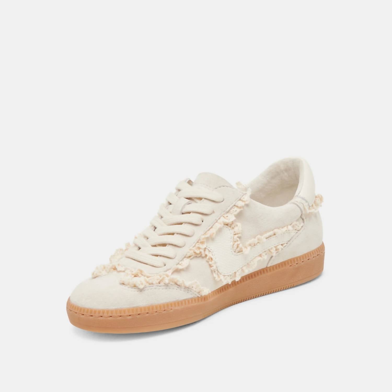 Dolce Vita Women's Notice Lace Sneaker in ivory - women's sneaker - detail view