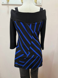 Joseph Ribkoff - Women's Off Shoulder Elbow Sleeve Print Tunic