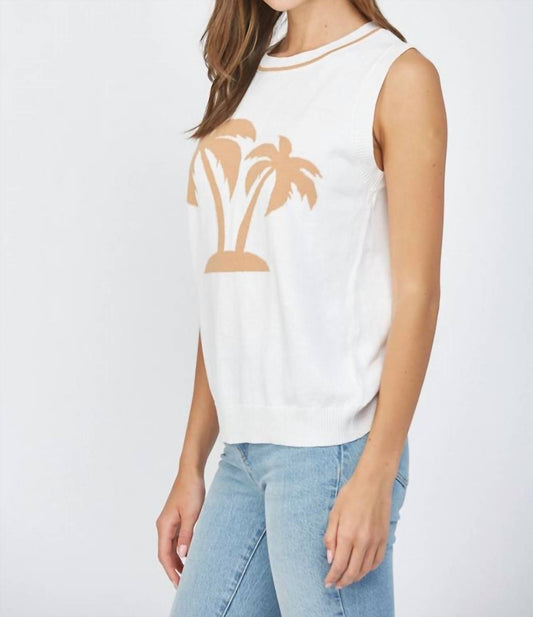 Fate - Palm Tree Knit Sweater Tank