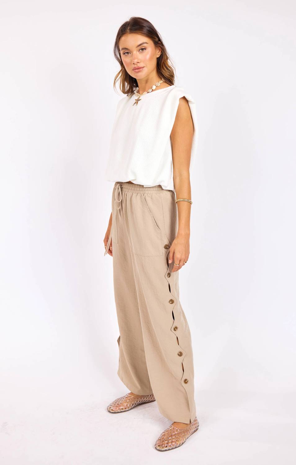 Sadie & Sage - Natural Roots Button Pants