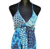 Aqua - Asymmetrical Rayon Floral Dress