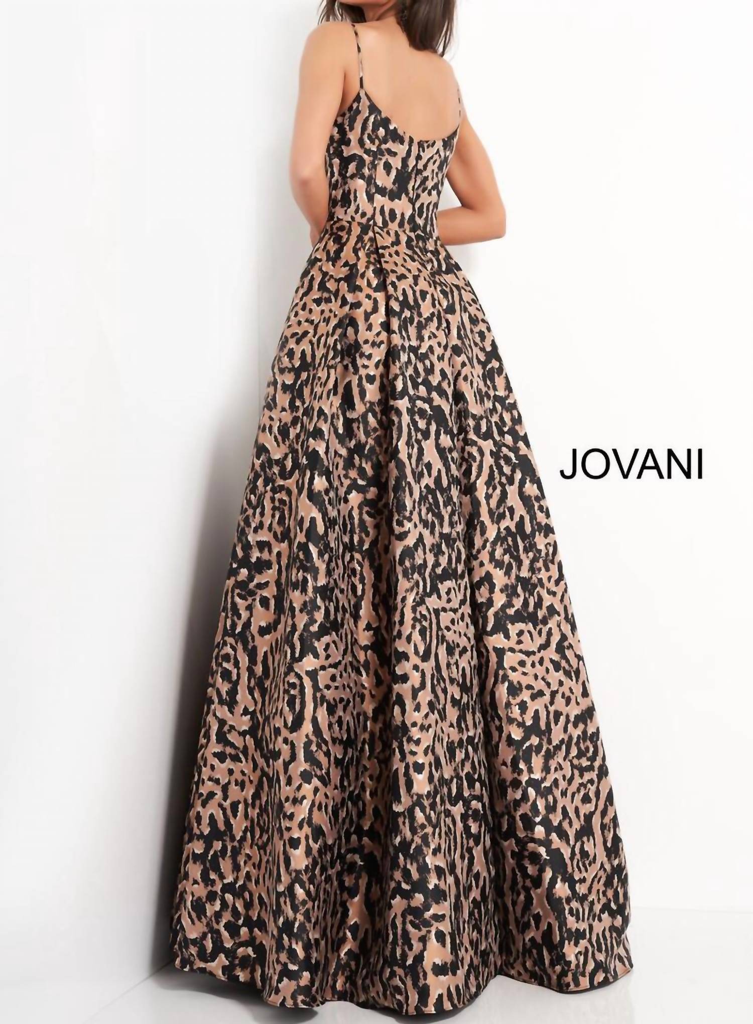 Jovani - Spaghetti Strap Prom Gown