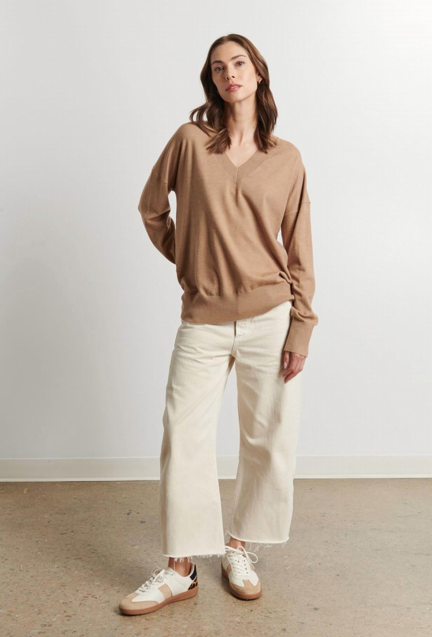 Line - Taylor Knit V-neck Top