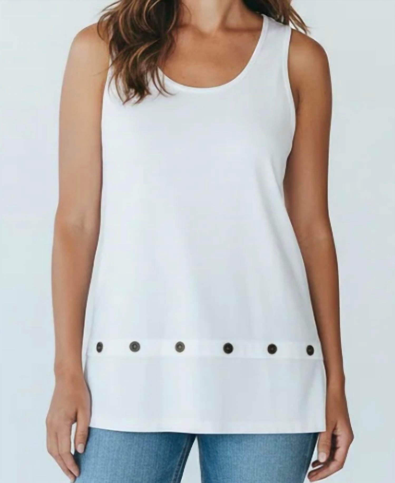 Picadilly - Button Trim Tank Top