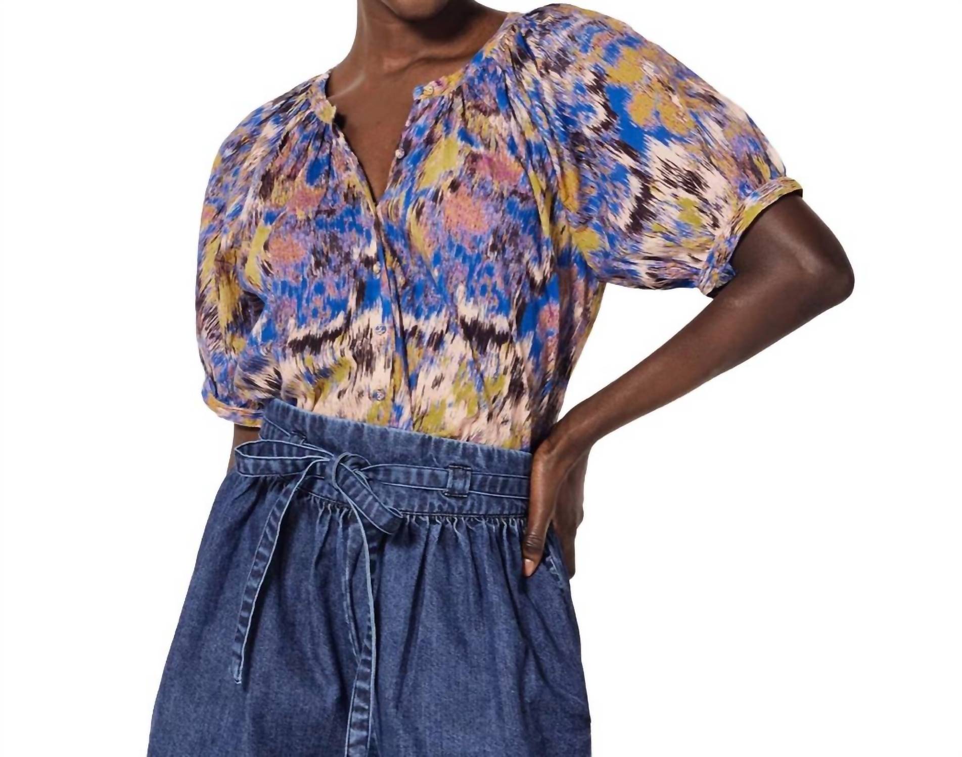 Cleobella - Irena Blouse Azucar Print