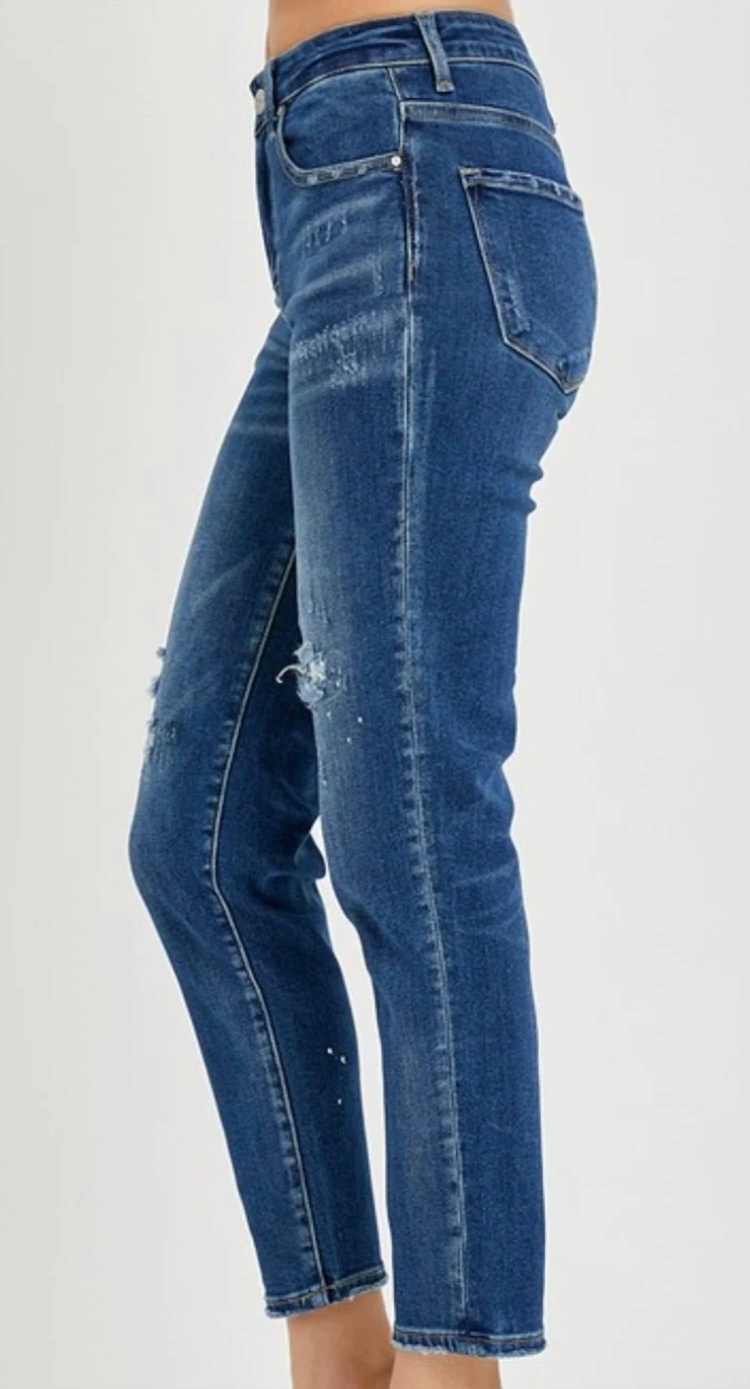 Risen - Mid Rise Tapered Jeans
