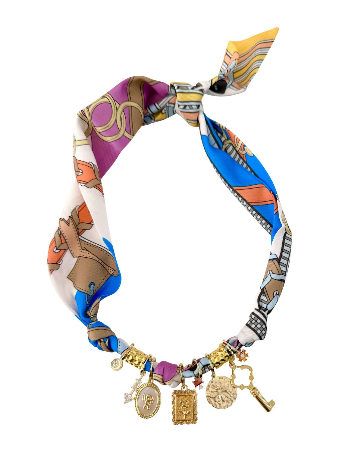Gemelli - Women's Betsy Multi Charm Scarf Necklace