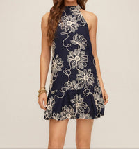 Fifteen Twenty - Women's Brenda Embroidered Ruffle Hem Dress