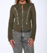 Orchid Bloom - Passementerie Detailed Military Jacket