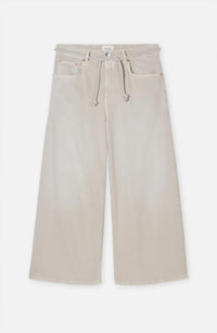 CLOSED Lyna Wide Leg Cropped Jean in soft beige - women's jeans - view 4