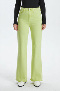 Bayeas Stella High Rise Wide Leg Pants in pistachio - women's jeans - view 4