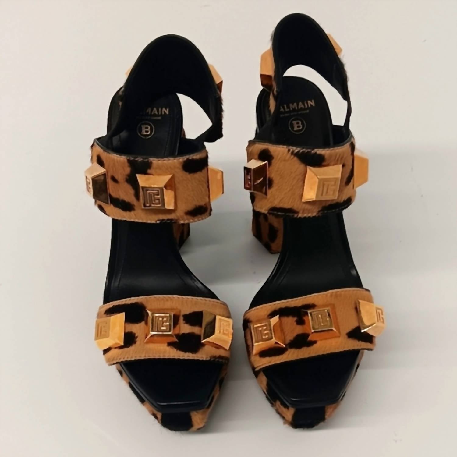 Balmain - Women's Ava Studded Platform Heeled Sandals
