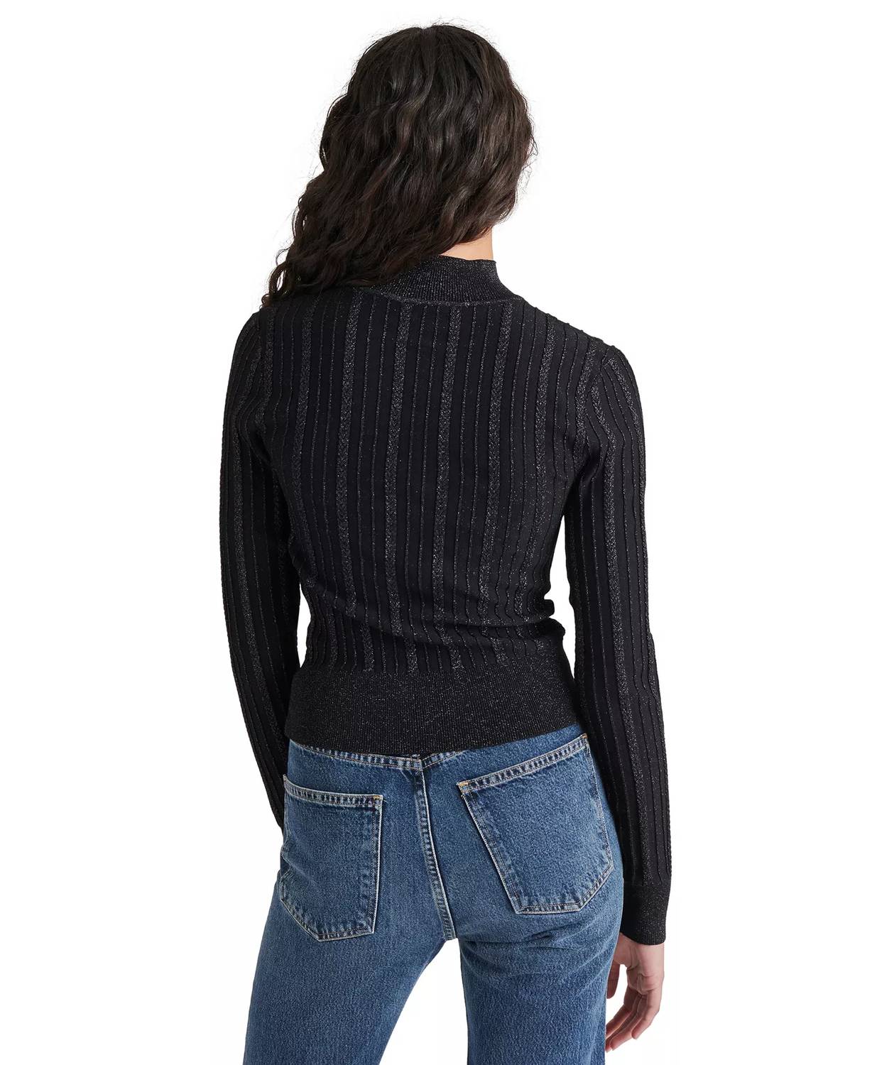 Steve Madden - Pamela Metallic Cable-knit Sweater