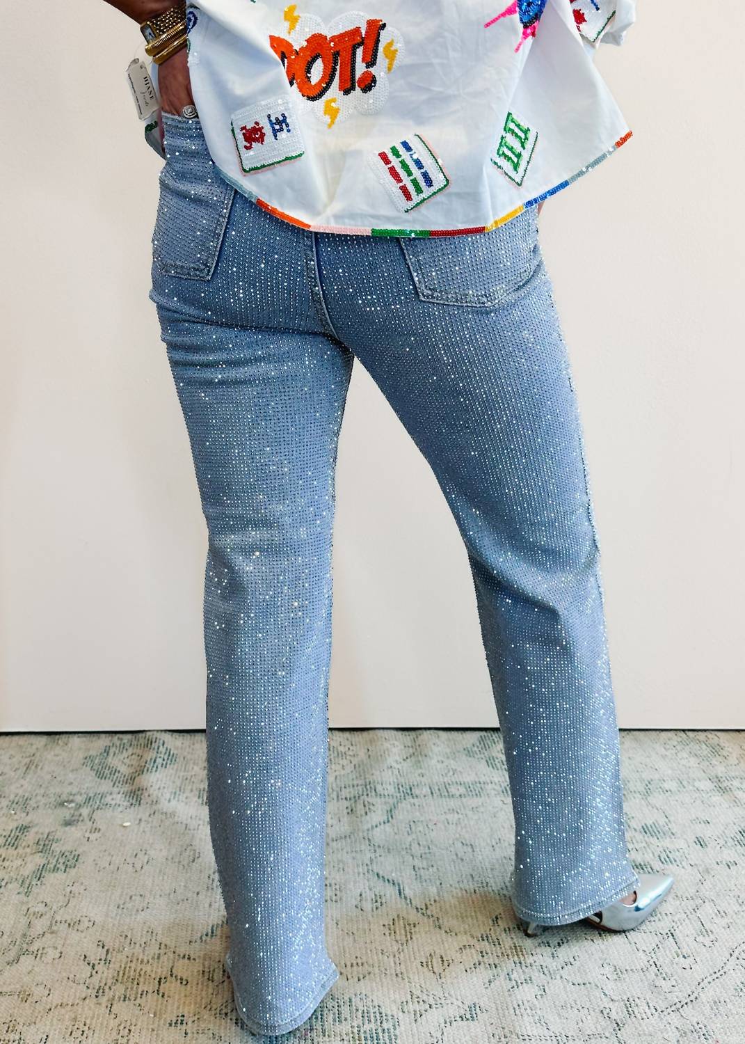 Apricot - Valerie Rhinestone Jean