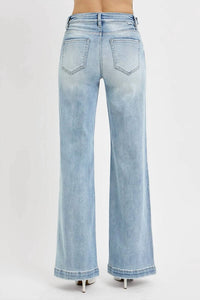 Risen - Tummy Control High Rise Wide Leg Jeans - Plus