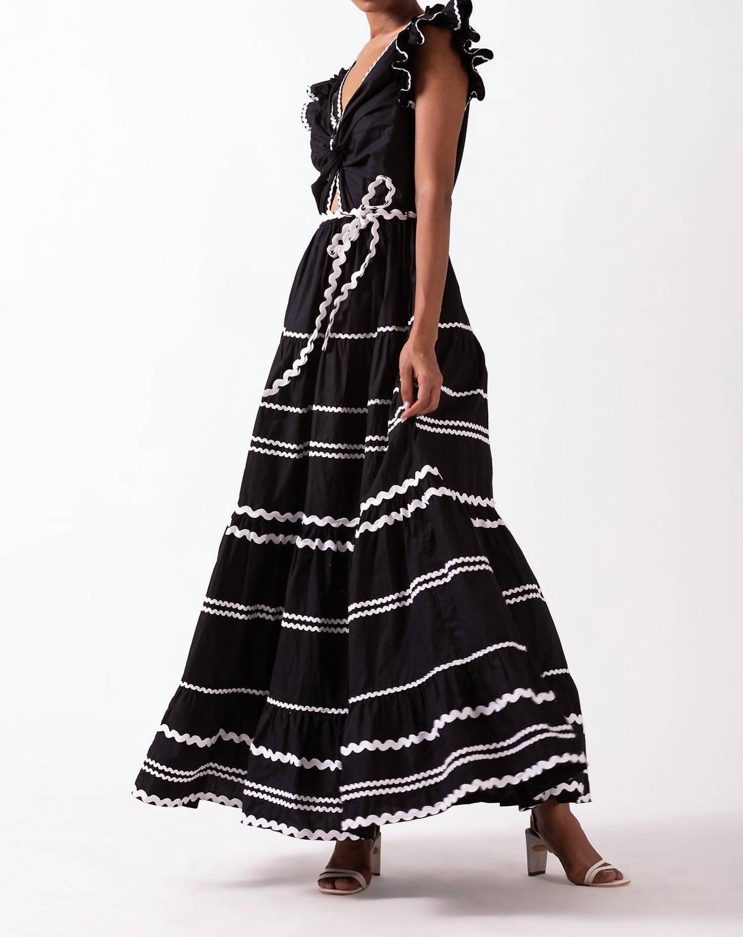 Celina Moon Flavian Maxi Dress in black 1 - women's dress - view 4