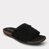 Mykos Women's Clea Slide Sandal in black - women's sandal