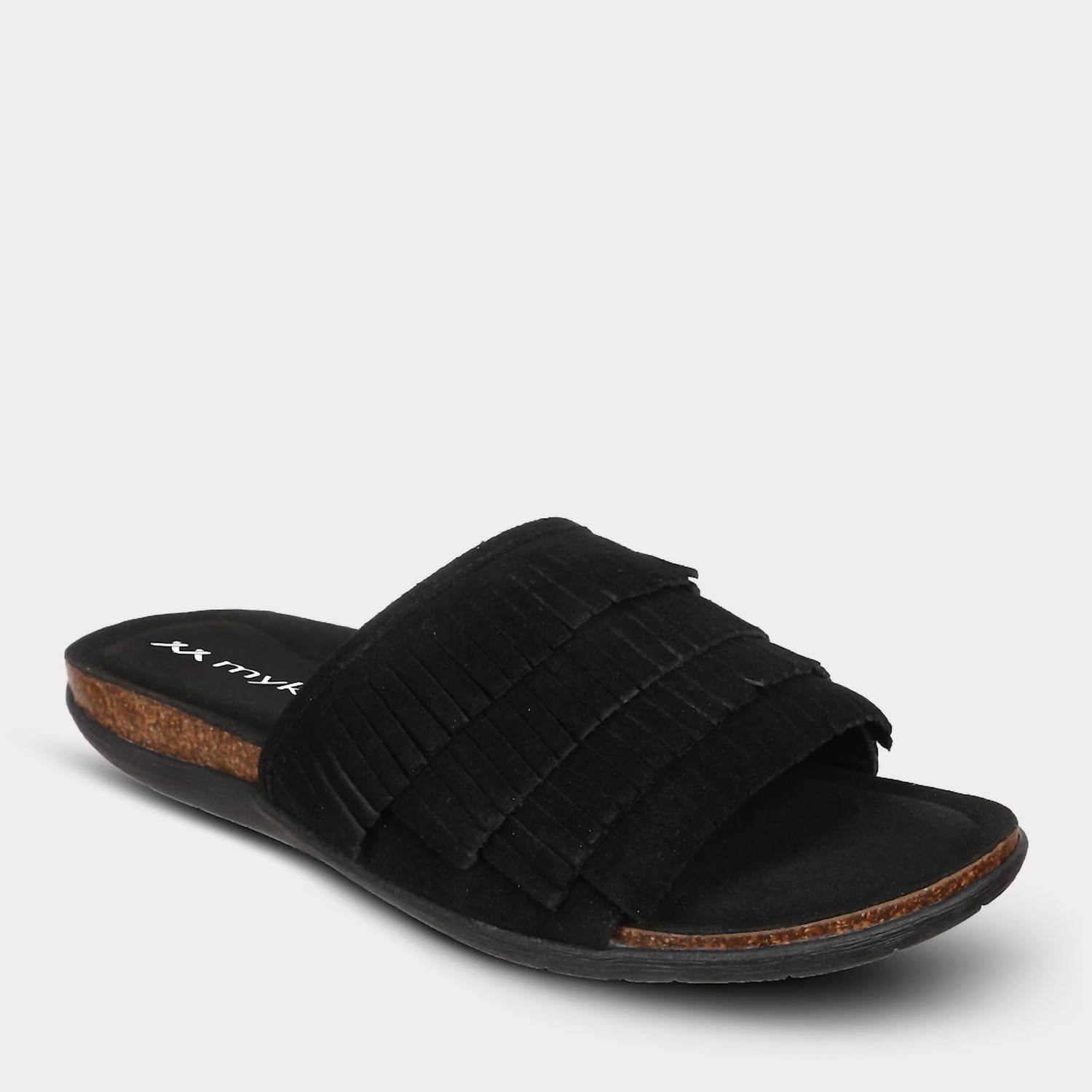 Mykos Women's Clea Slide Sandal in black - women's sandal