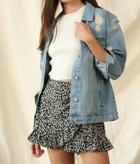 By Together - Daily Duty Distressed Denim Jacket