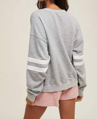 Wishlist - Varsity Striped Knit Pullover Top